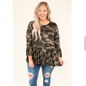 Chic Soul A Worthy Sacrifice Top, Olive